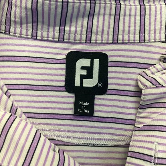 FootJoy men's polo shirt size XL Purple/White ,Golf,Stretch,Outdoor,Stretch - Picture 3 of 10